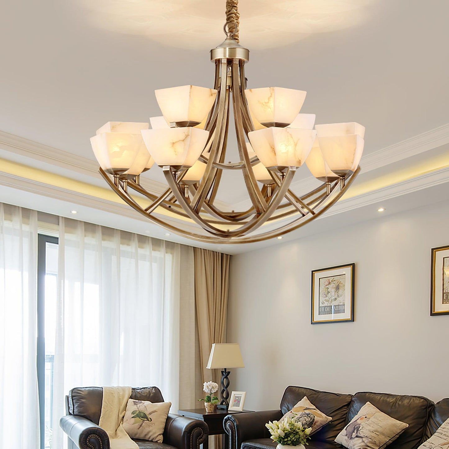 Dover Brass Chandelier - YIOSI