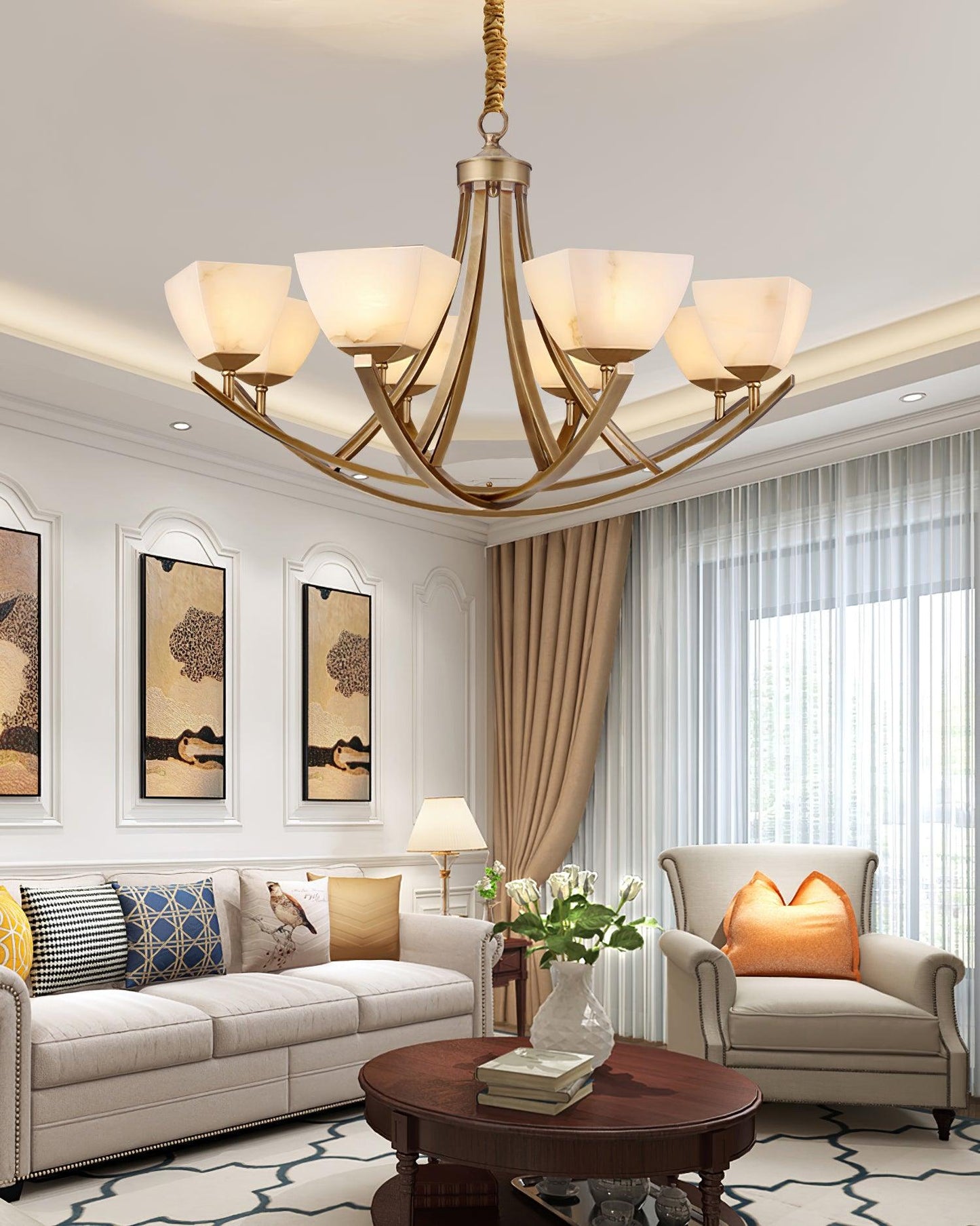 Dover Brass Chandelier - YIOSI