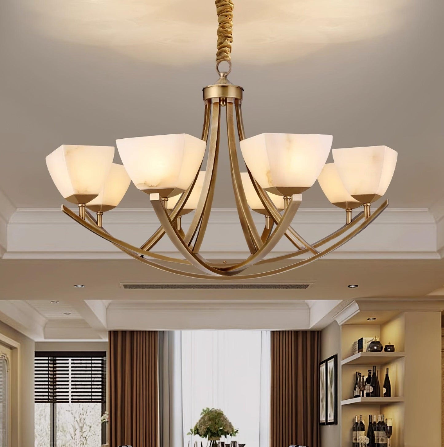 Dover Brass Chandelier - YIOSI
