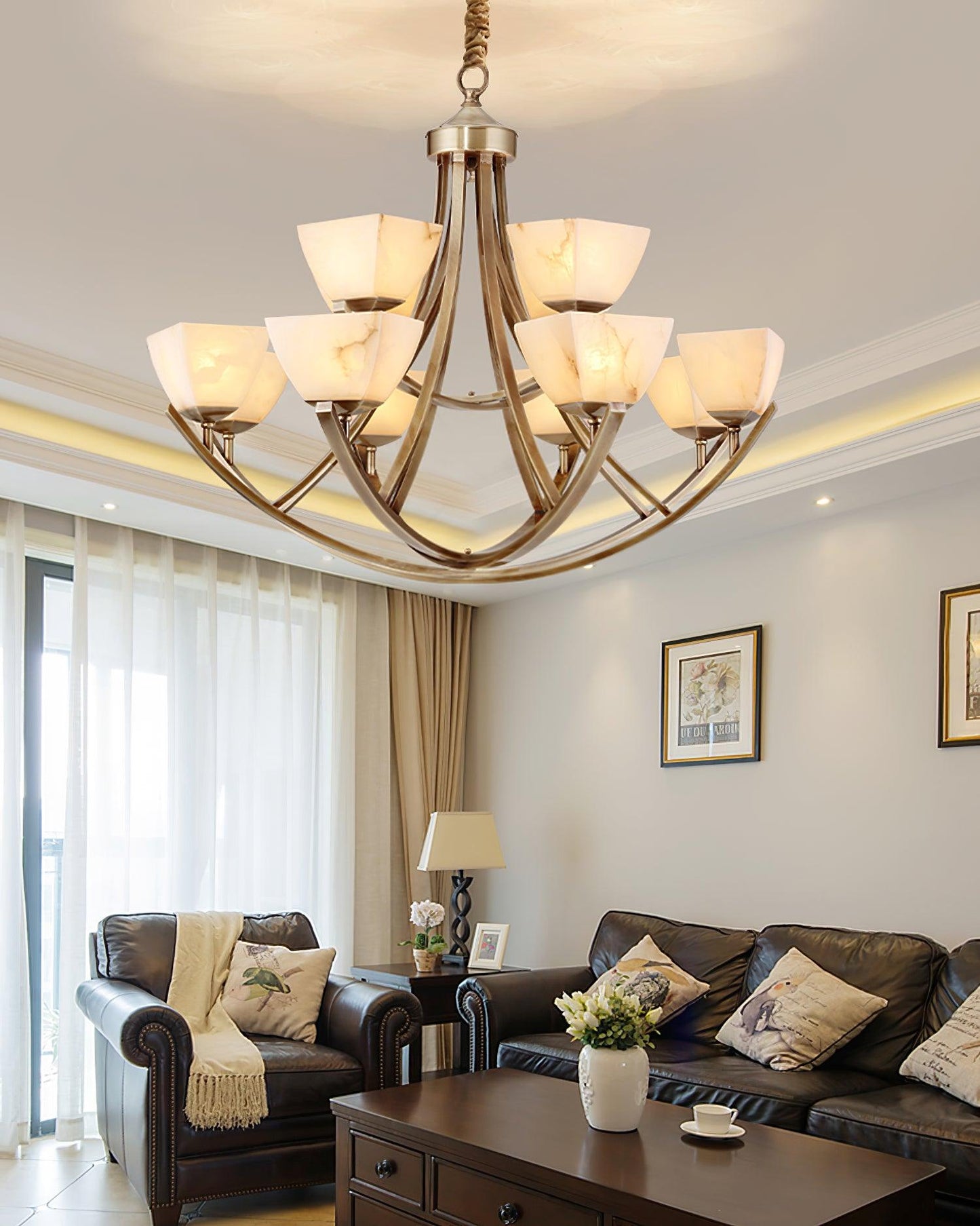 Dover Brass Chandelier - YIOSI