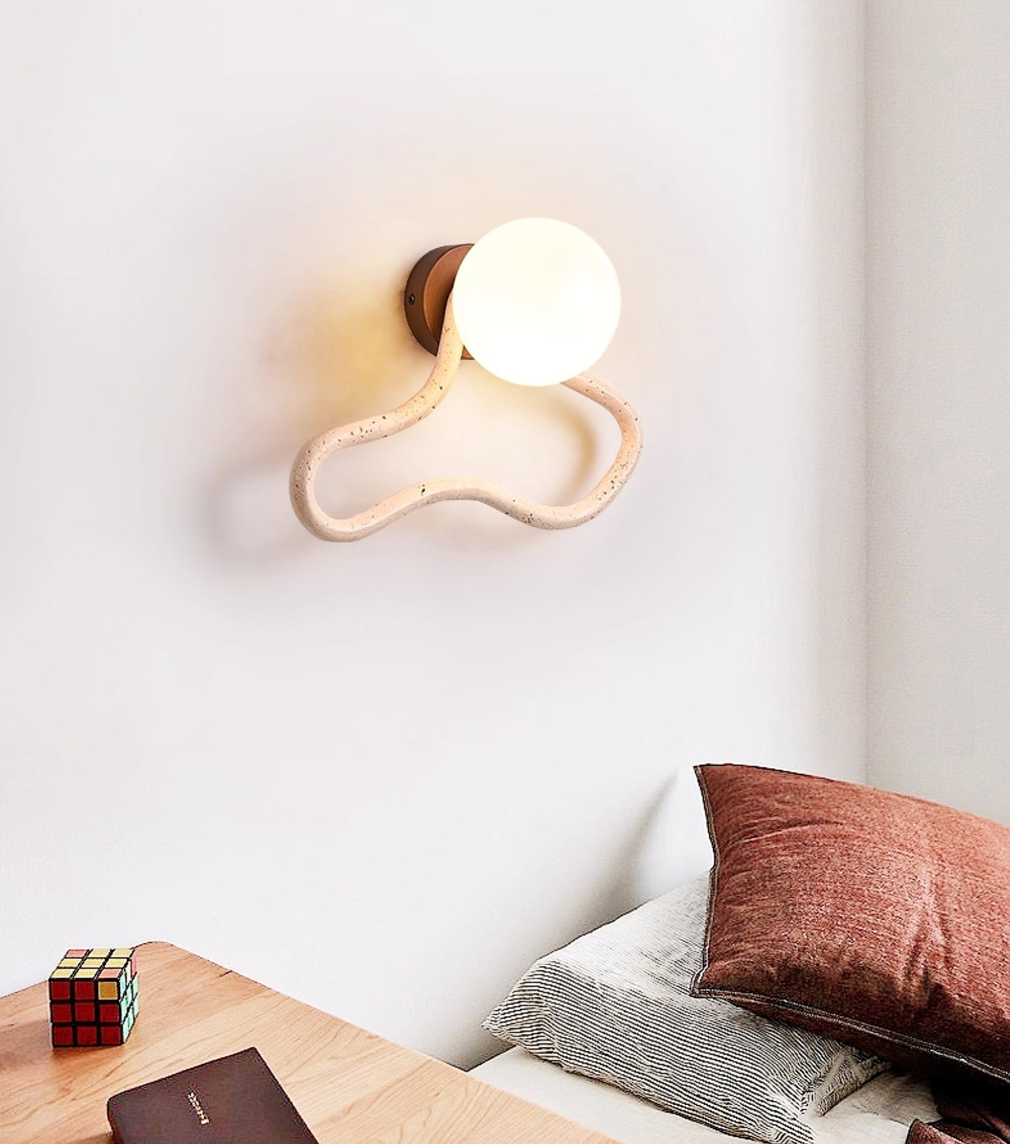 Driftform Travertine Wall Sconce - YIOSI