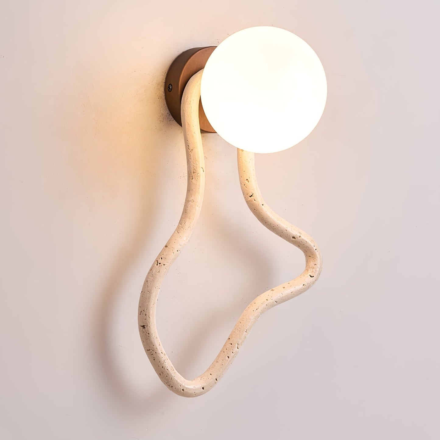 Driftform Travertine Wall Sconce - YIOSI