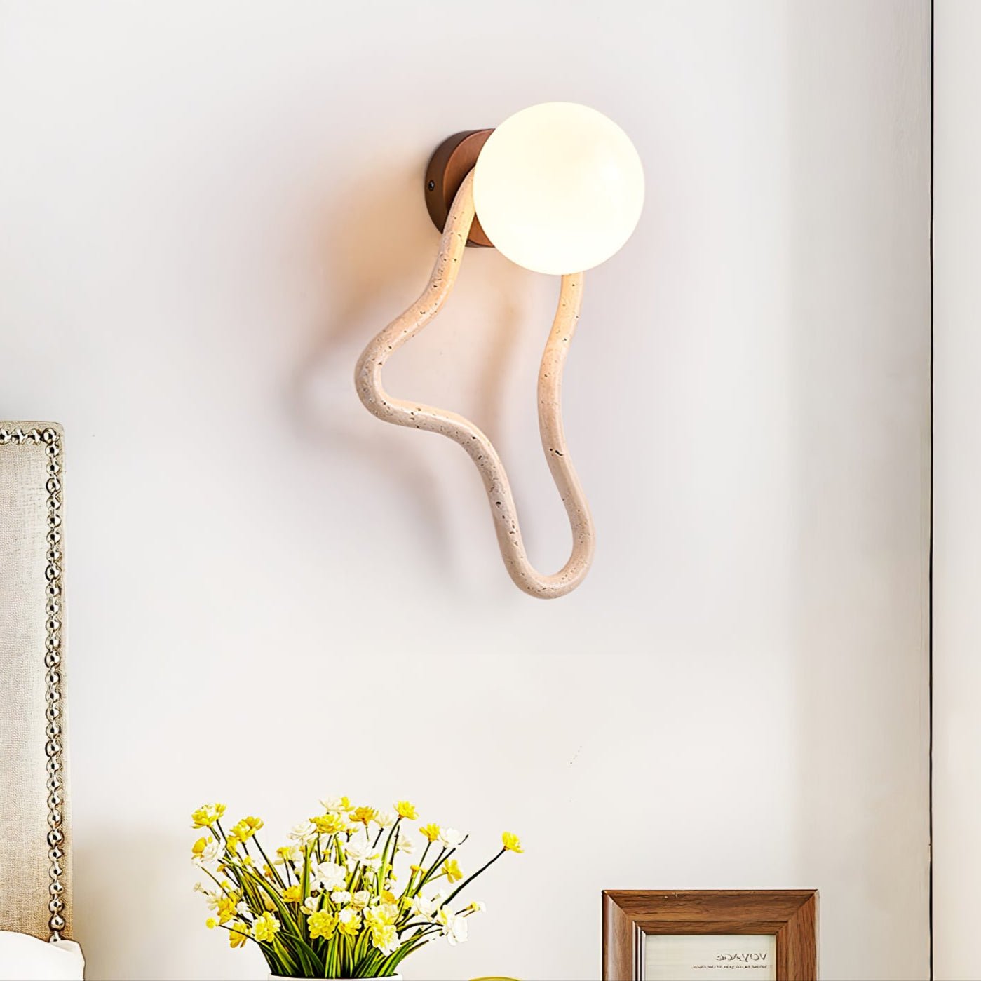 Driftform Travertine Wall Sconce - YIOSI