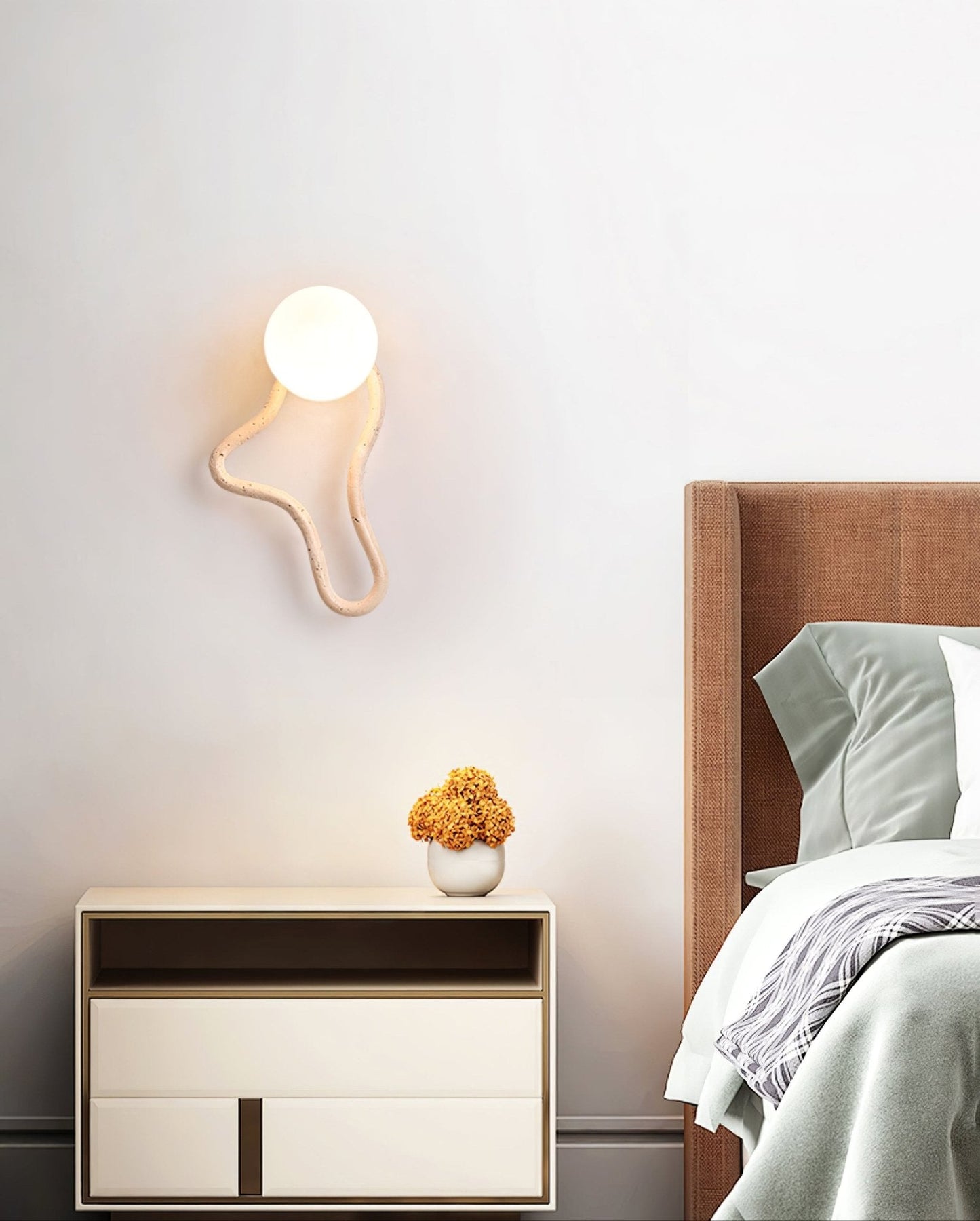 Driftform Travertine Wall Sconce - YIOSI