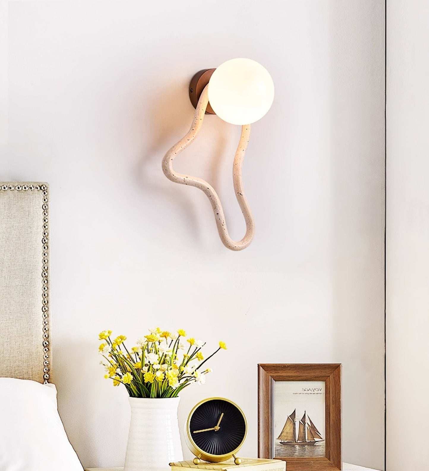 Driftform Travertine Wall Sconce - YIOSI