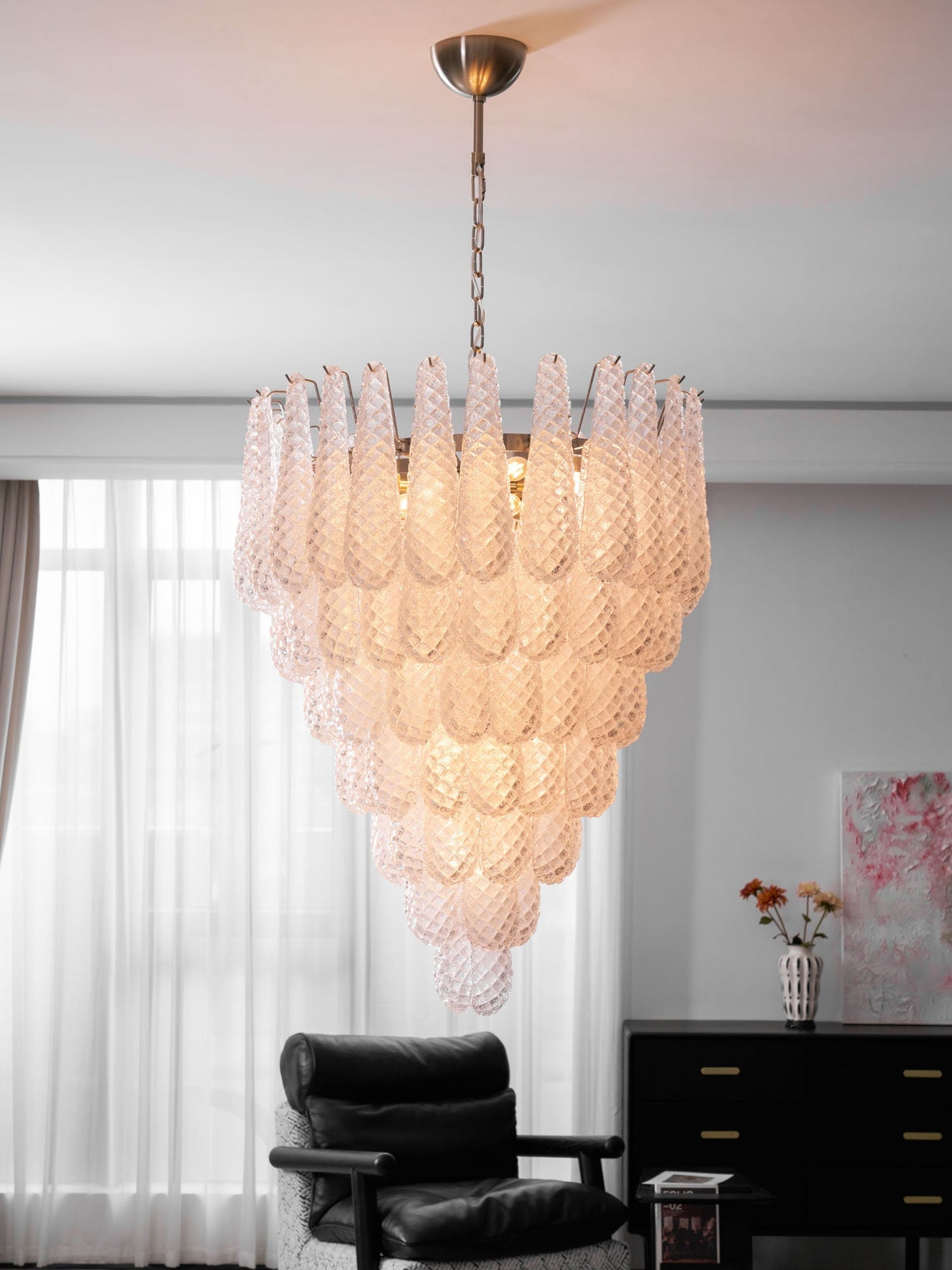 Murano Glass Droplet Chandelier - YIOSI
