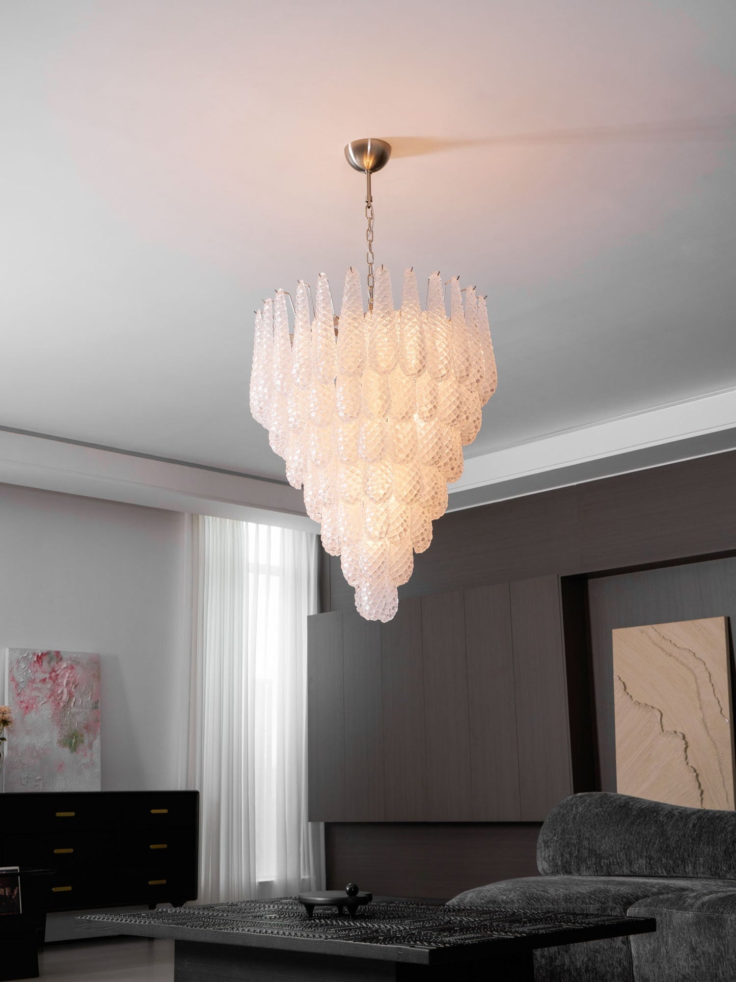 Murano Glass Droplet Chandelier - YIOSI