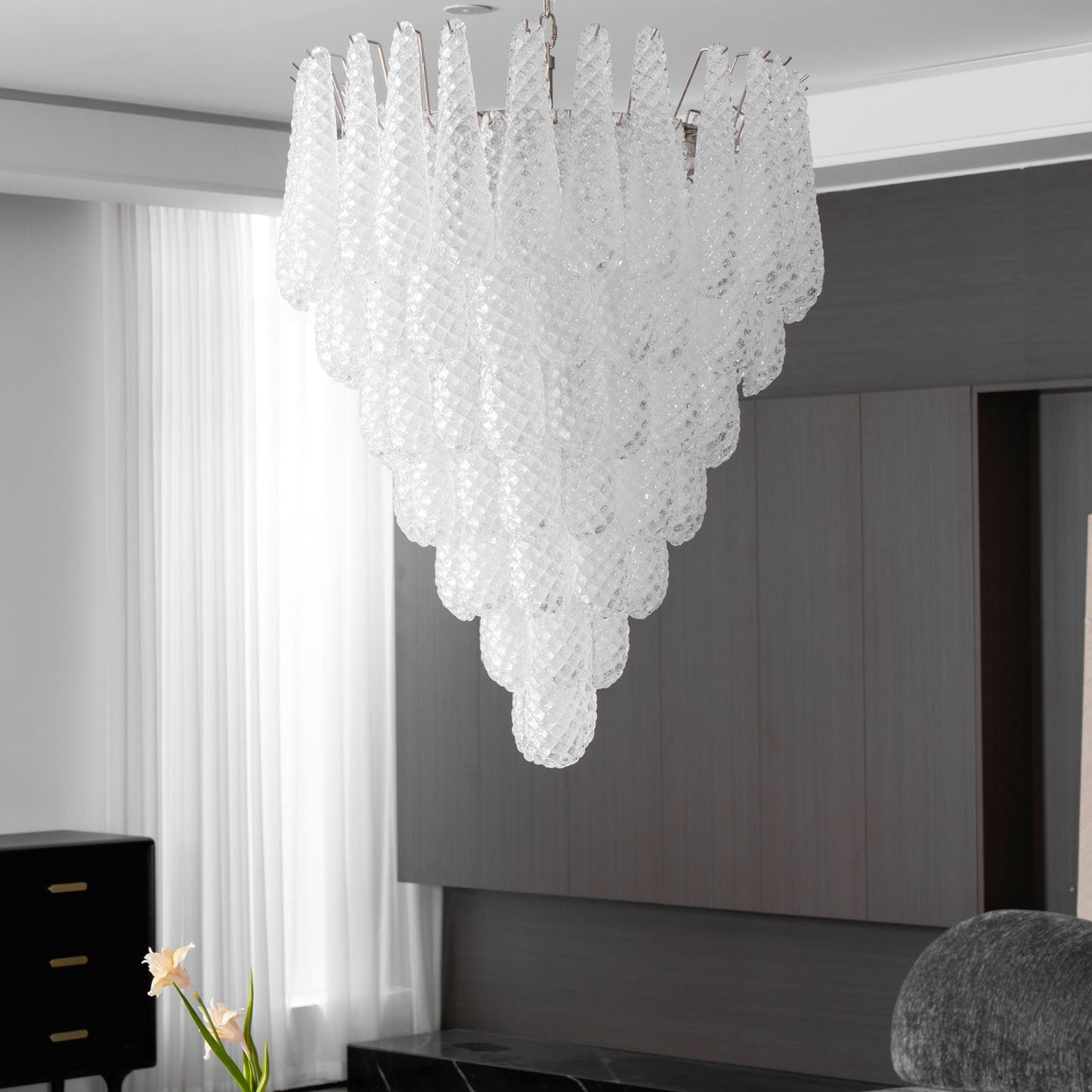 Murano Glass Droplet Chandelier - YIOSI