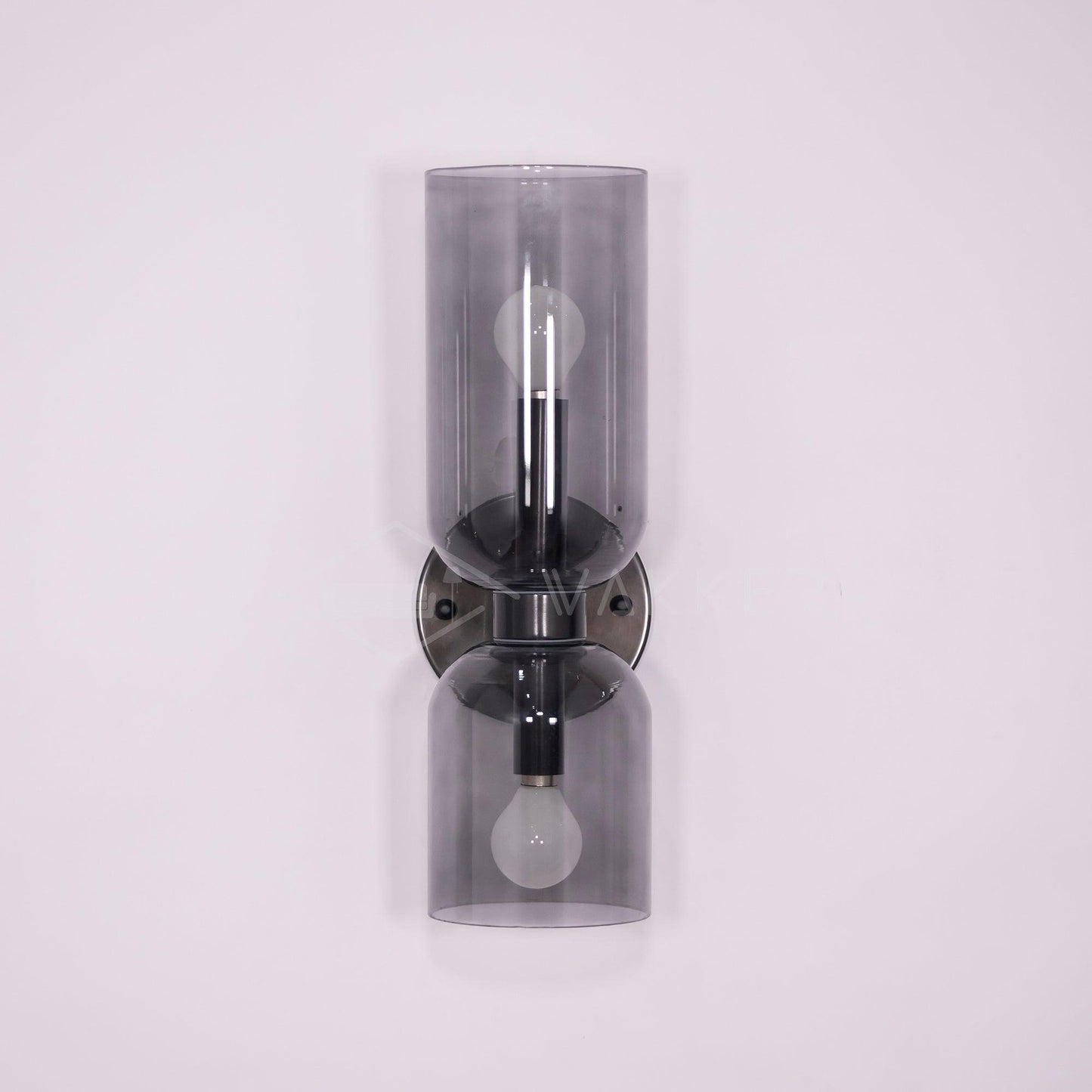 Edie Gold & Black Wall Lamp with Opal Glass