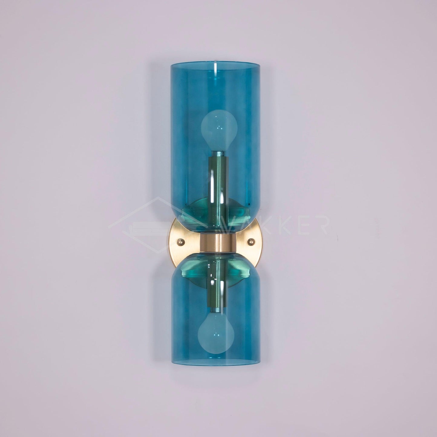 Edie Gold & Black Wall Lamp with Opal Glass