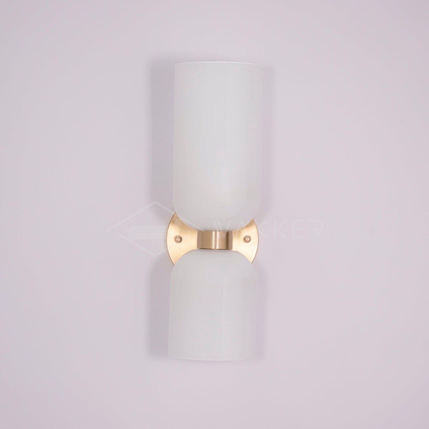 Edie Gold & Black Wall Lamp with Opal Glass