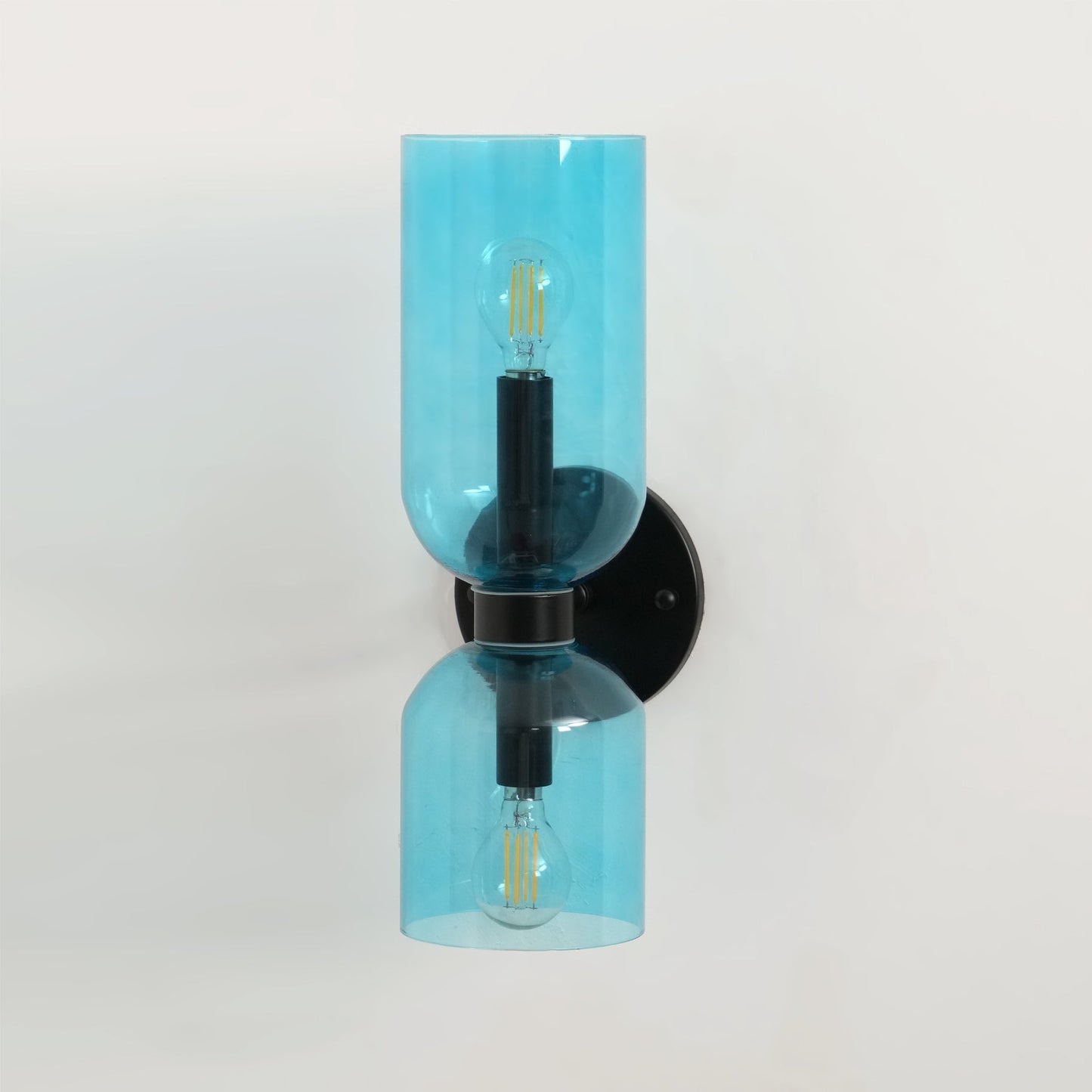 Edie Gold & Black Wall Lamp with Opal Glass