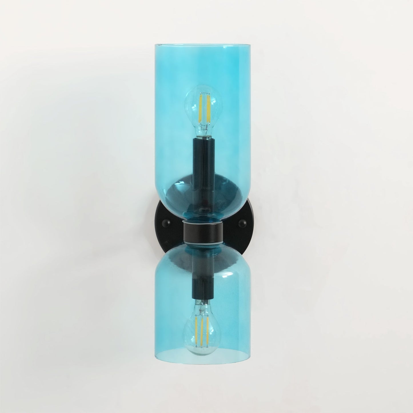 Edie Gold & Black Wall Lamp with Opal Glass