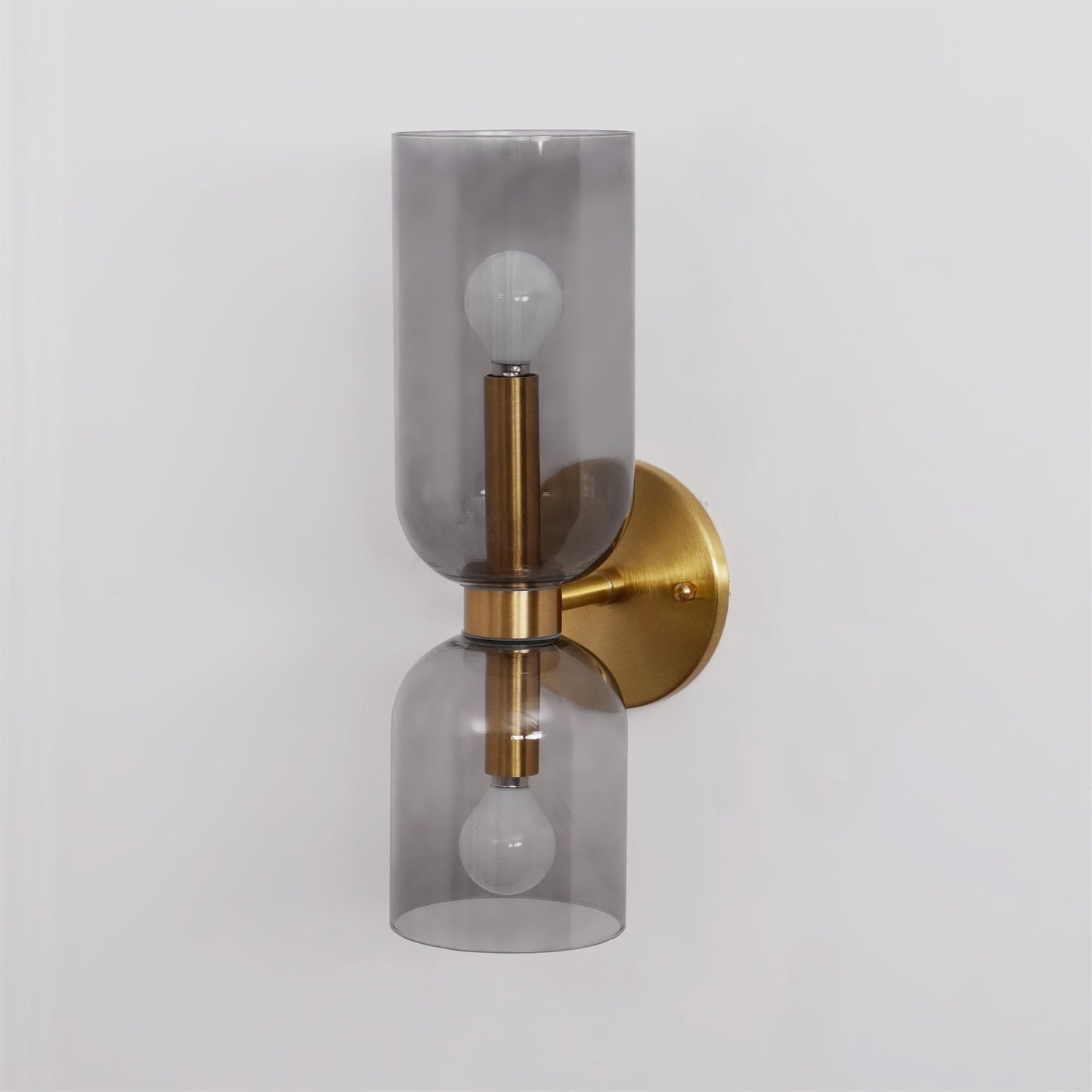Edie Gold & Black Wall Lamp with Opal Glass