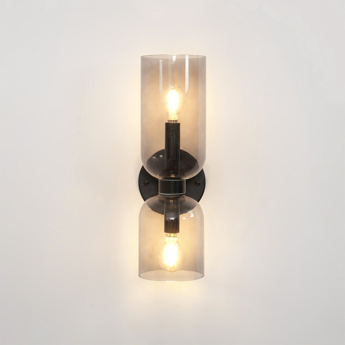 Edie Gold & Black Wall Lamp with Opal Glass