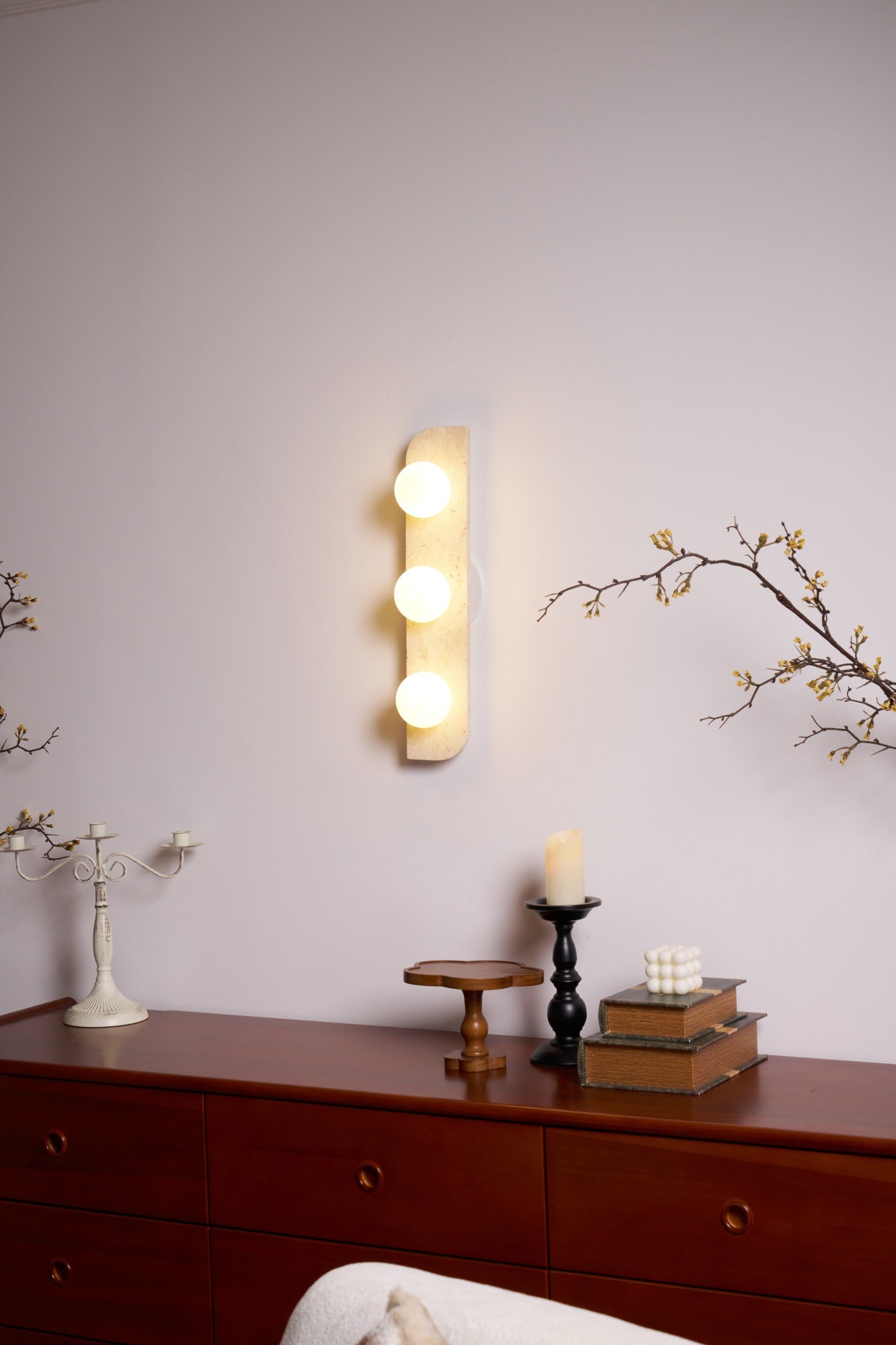 Elysian Travertine Wall Light - YIOSI