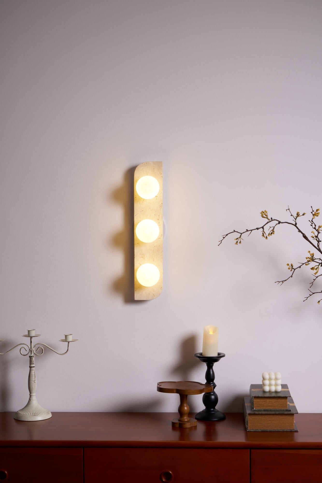 Elysian Travertine Wall Light - YIOSI