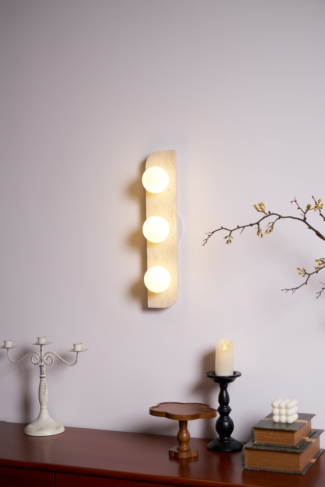 Elysian Travertine Wall Light - YIOSI