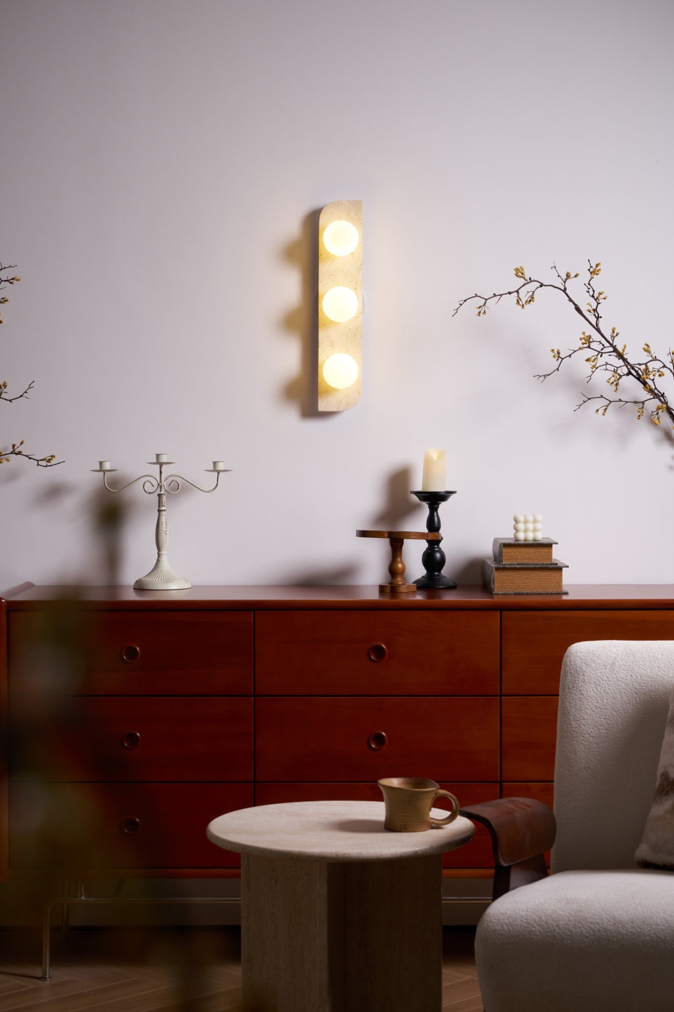 Elysian Travertine Wall Light - YIOSI