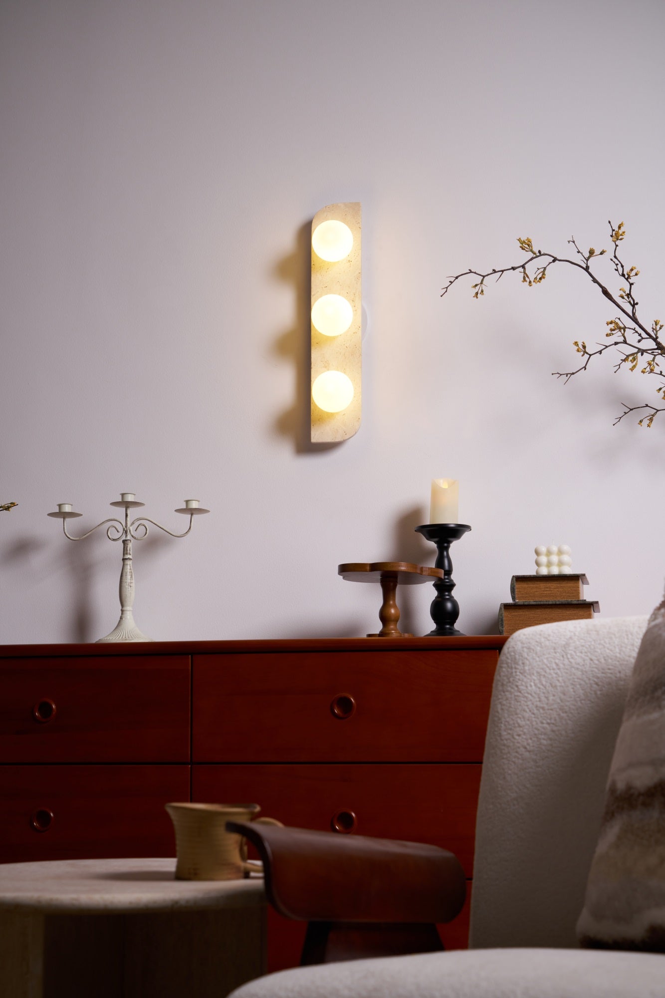 Elysian Travertine Wall Light - YIOSI