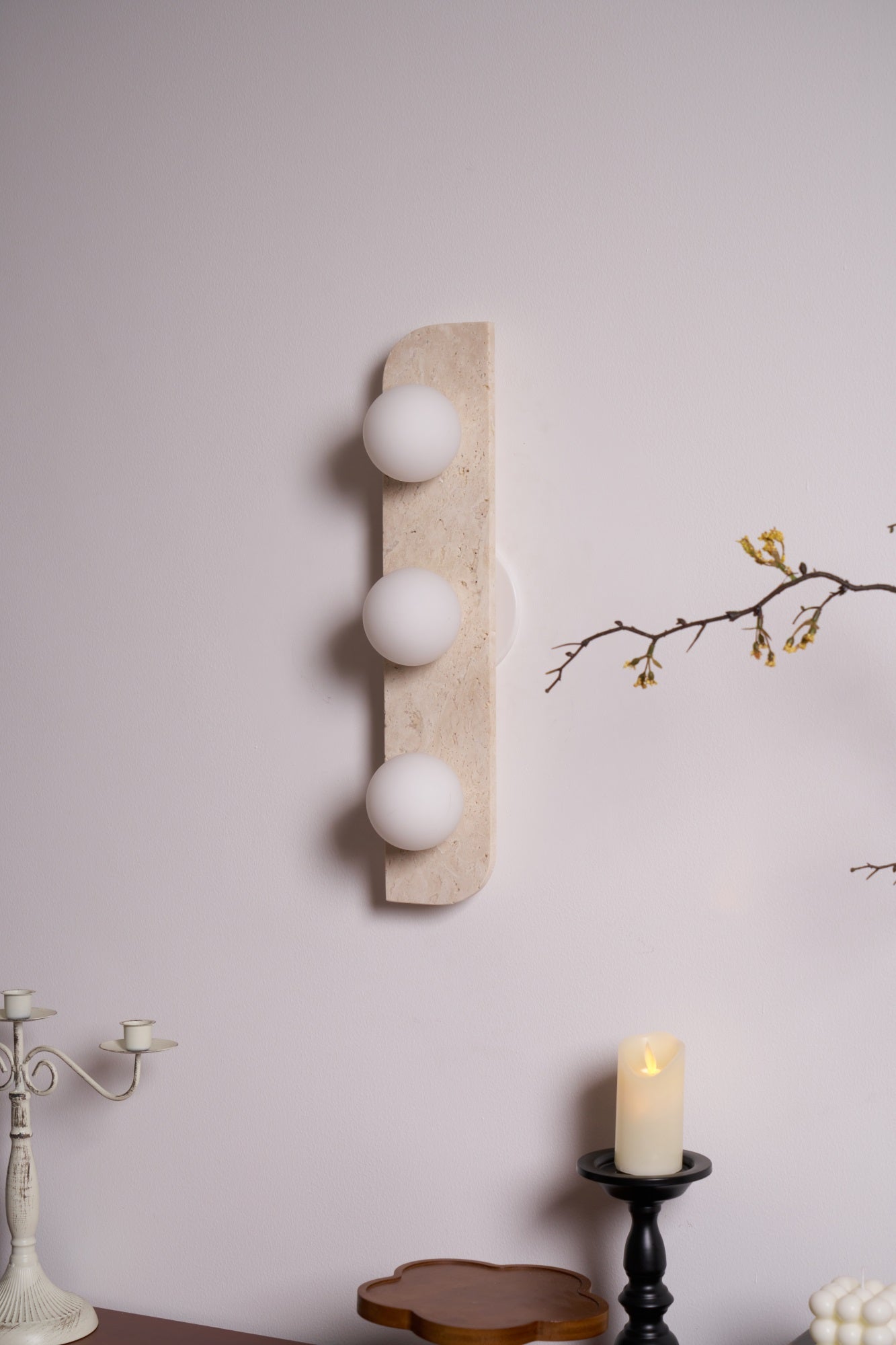 Elysian Travertine Wall Light - YIOSI