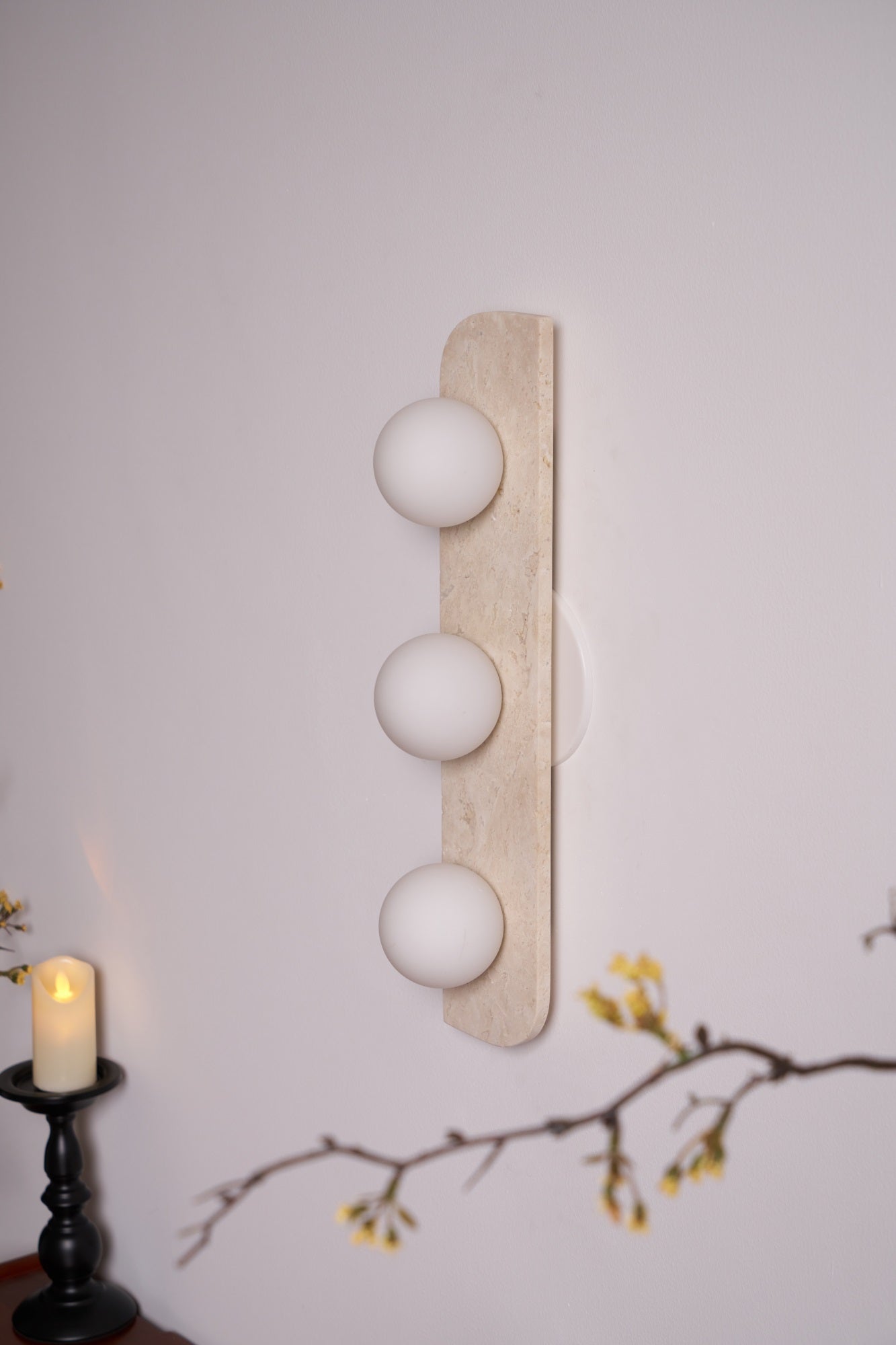 Elysian Travertine Wall Light - YIOSI