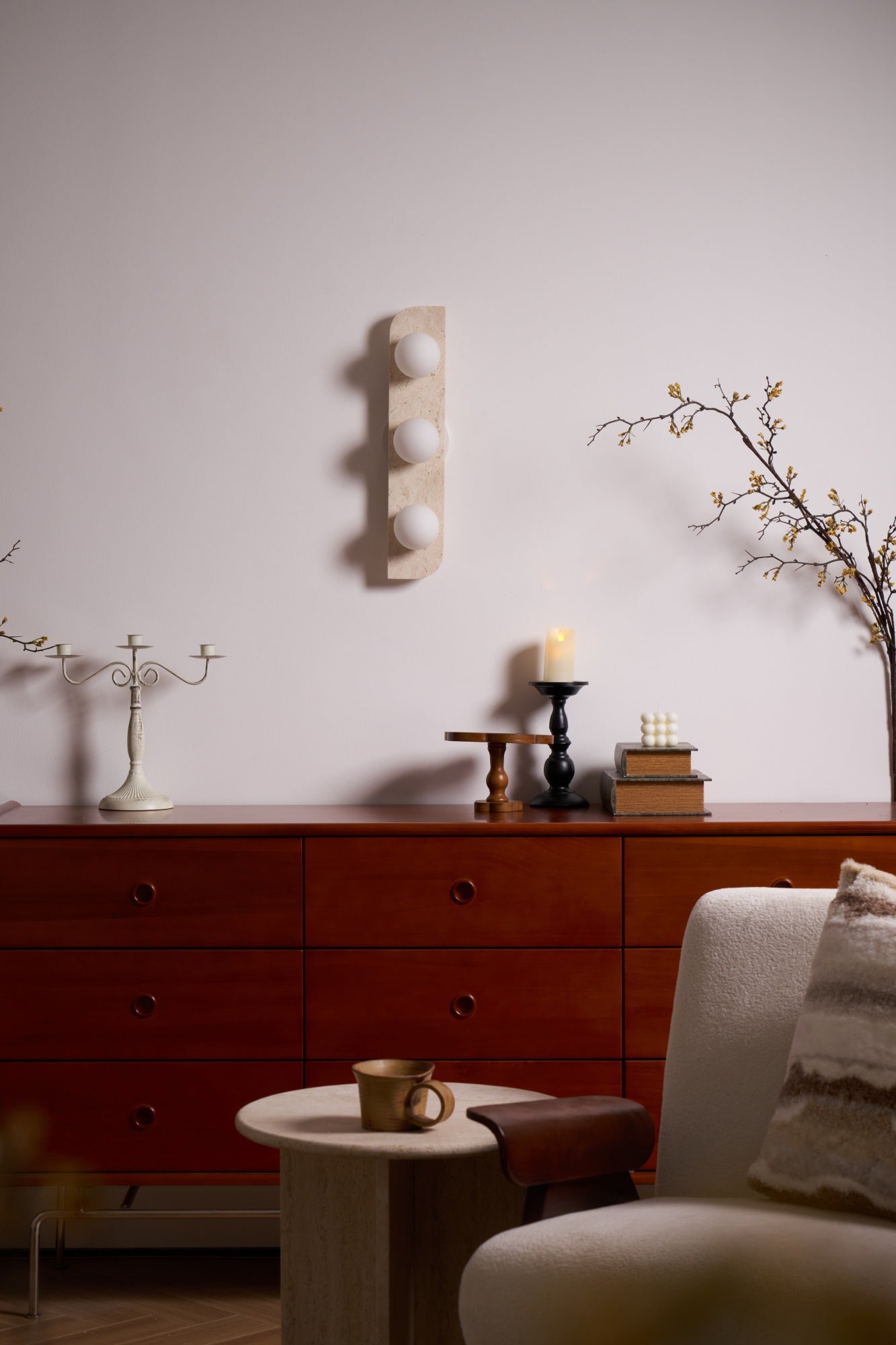 Elysian Travertine Wall Light - YIOSI