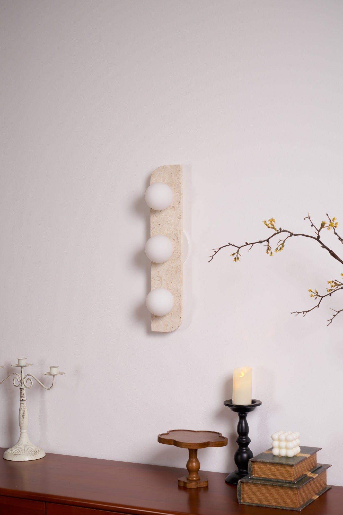 Elysian Travertine Wall Light - YIOSI
