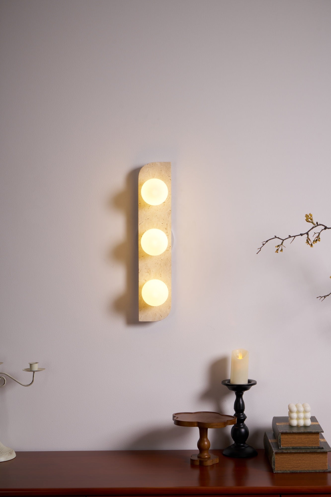 Elysian Travertine Wall Light - YIOSI