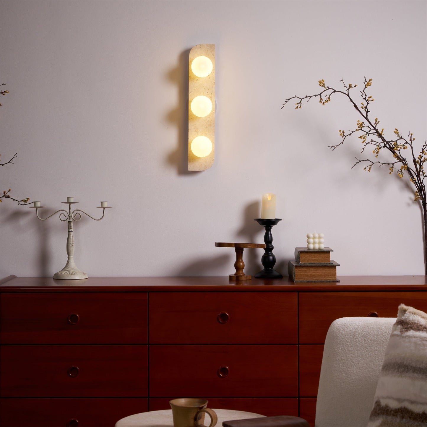 Elysian Travertine Wall Light - YIOSI