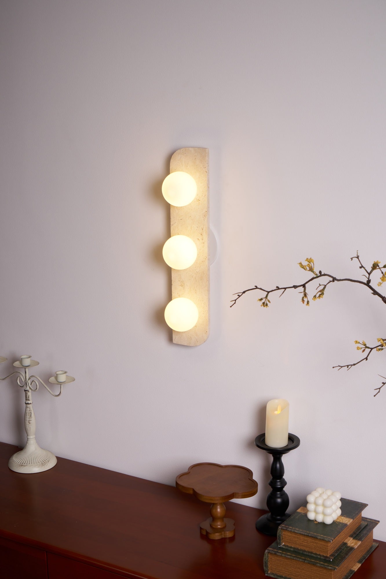 Elysian Travertine Wall Light - YIOSI