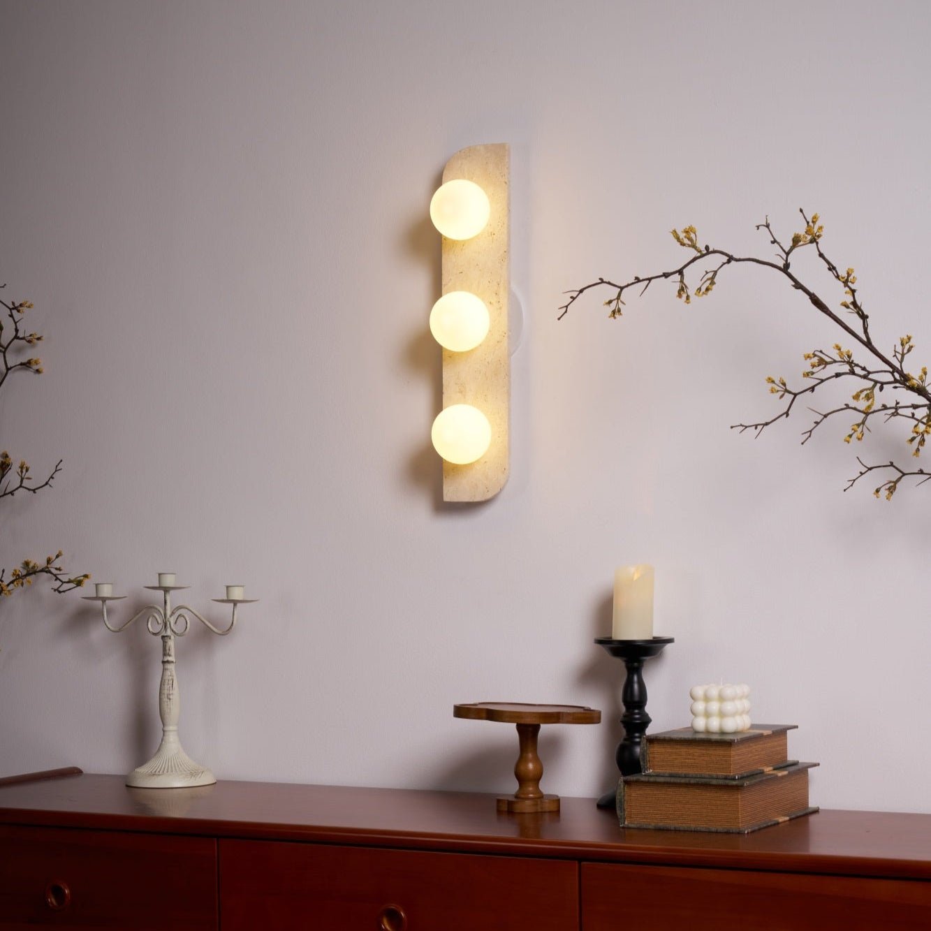 Elysian Travertine Wall Light - YIOSI