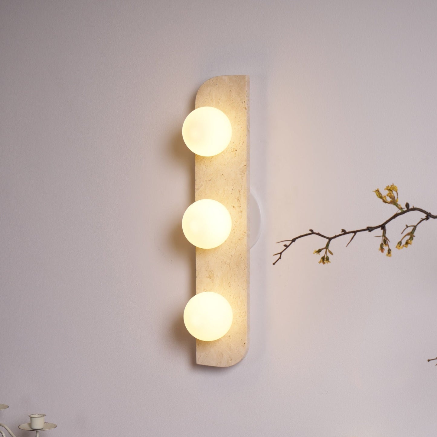 Elysian Travertine Wall Light - YIOSI