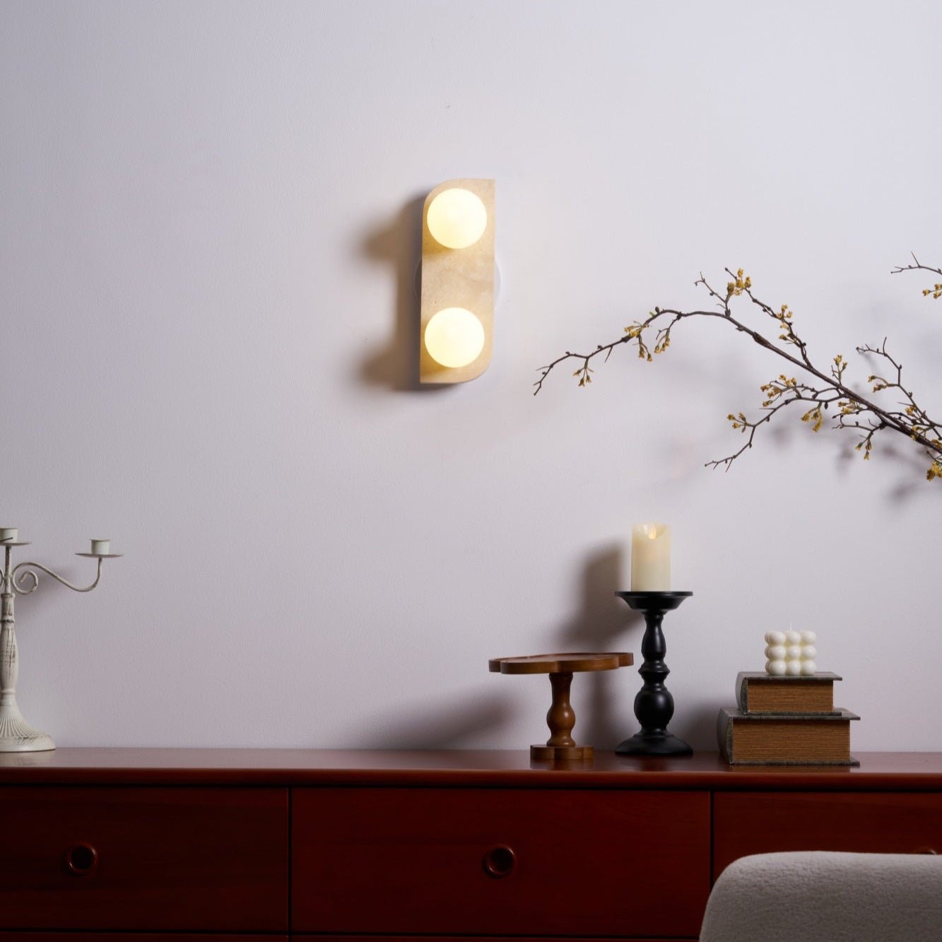 Elysian Travertine Wall Light - YIOSI