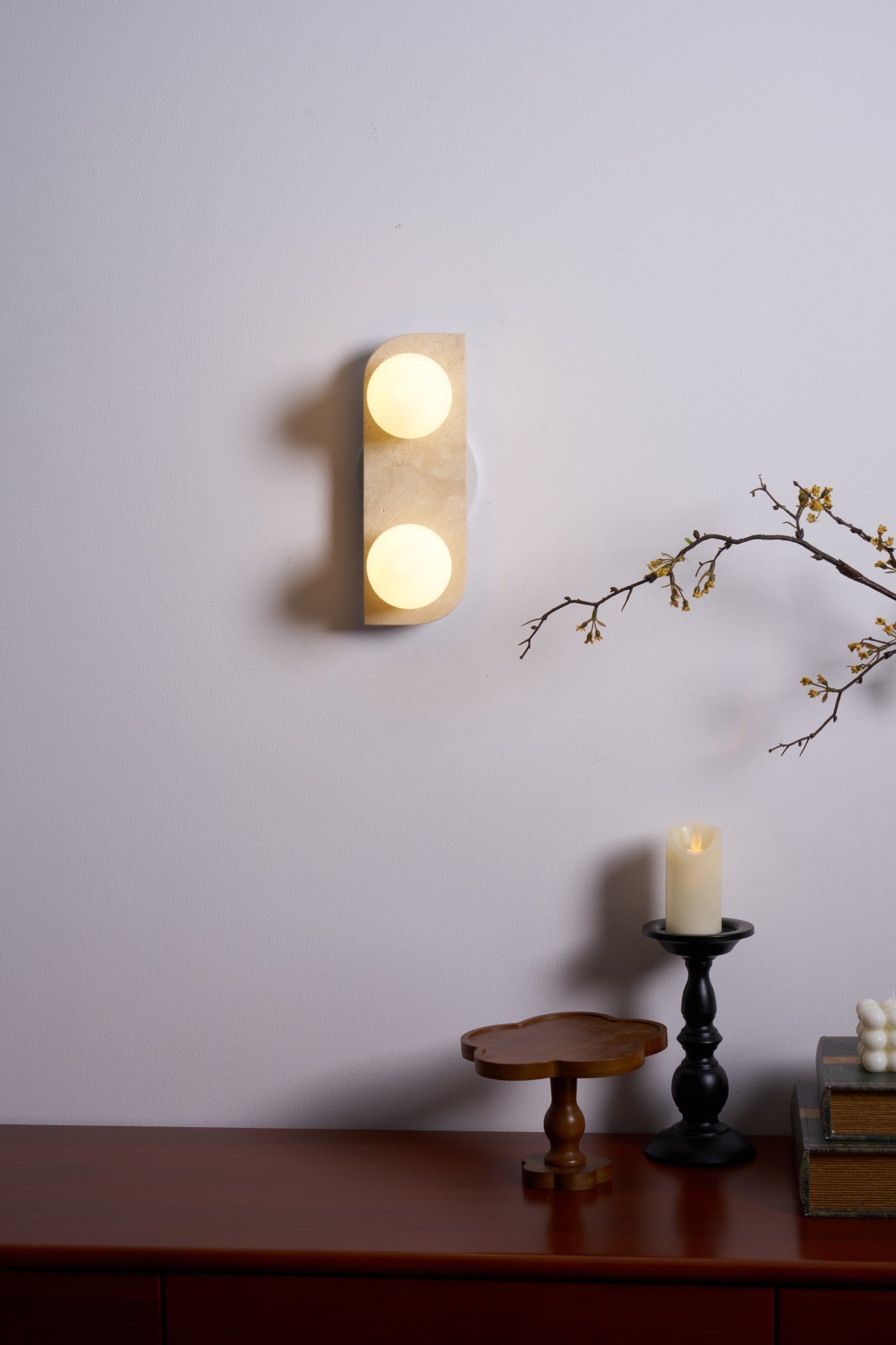 Elysian Travertine Wall Light - YIOSI