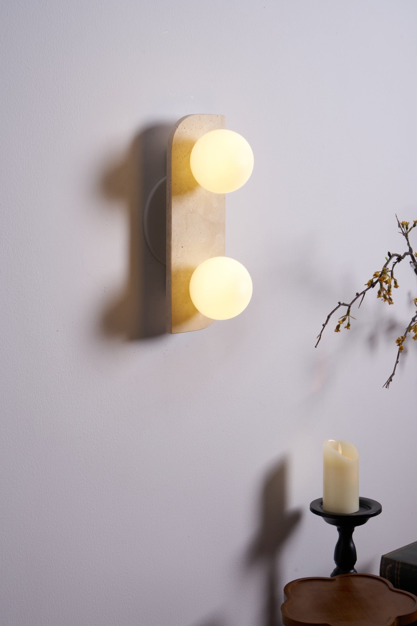 Elysian Travertine Wall Light - YIOSI