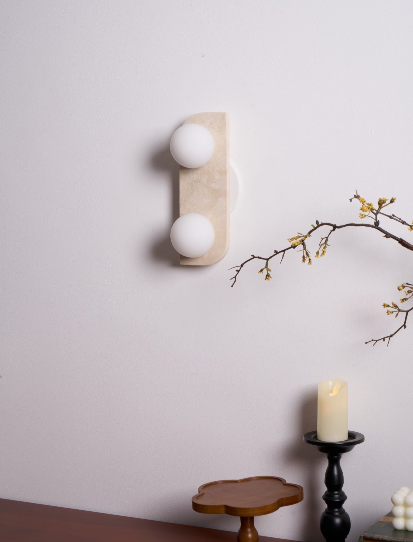 Elysian Travertine Wall Light - YIOSI