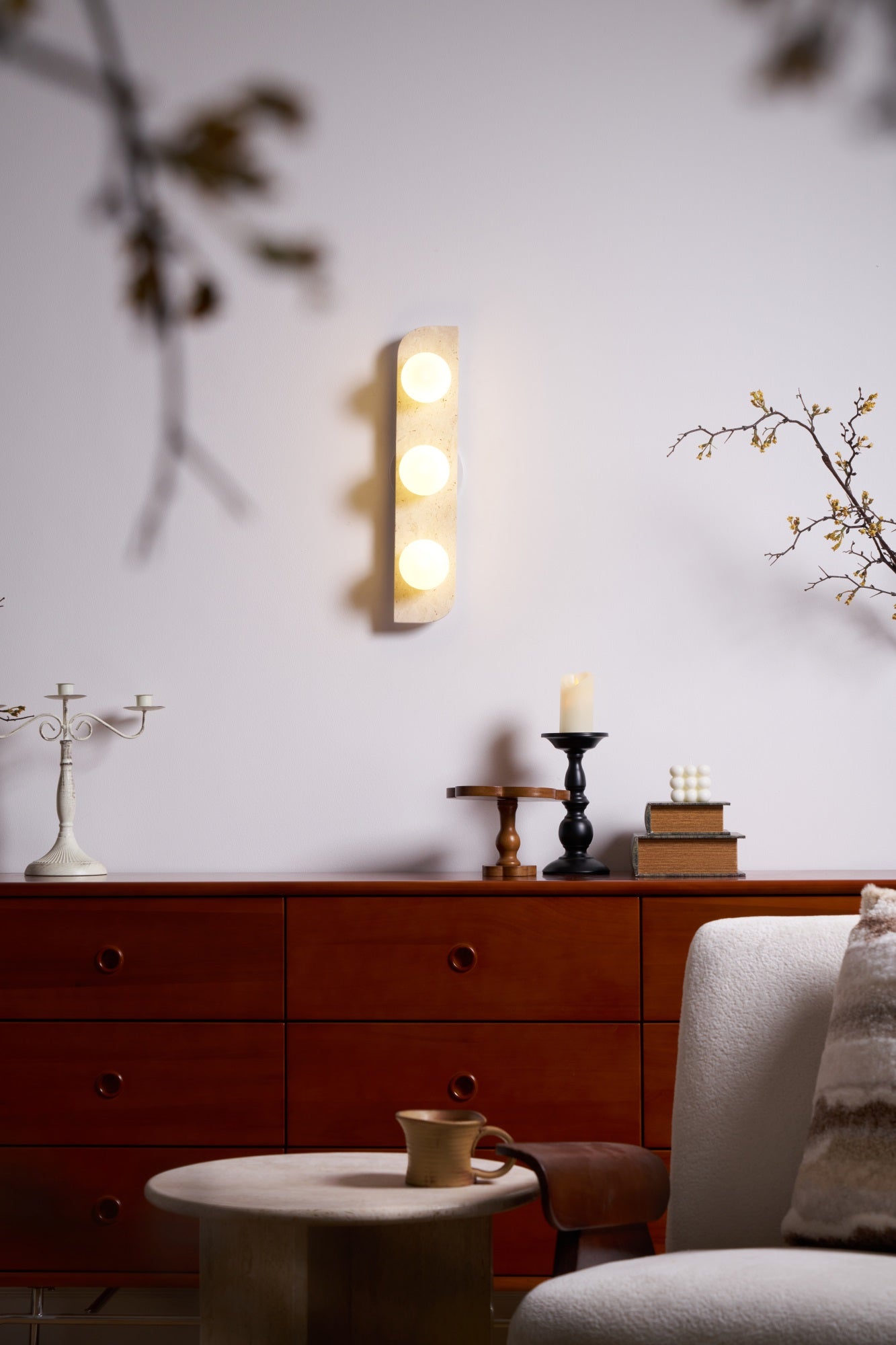 Elysian Travertine Wall Light - YIOSI
