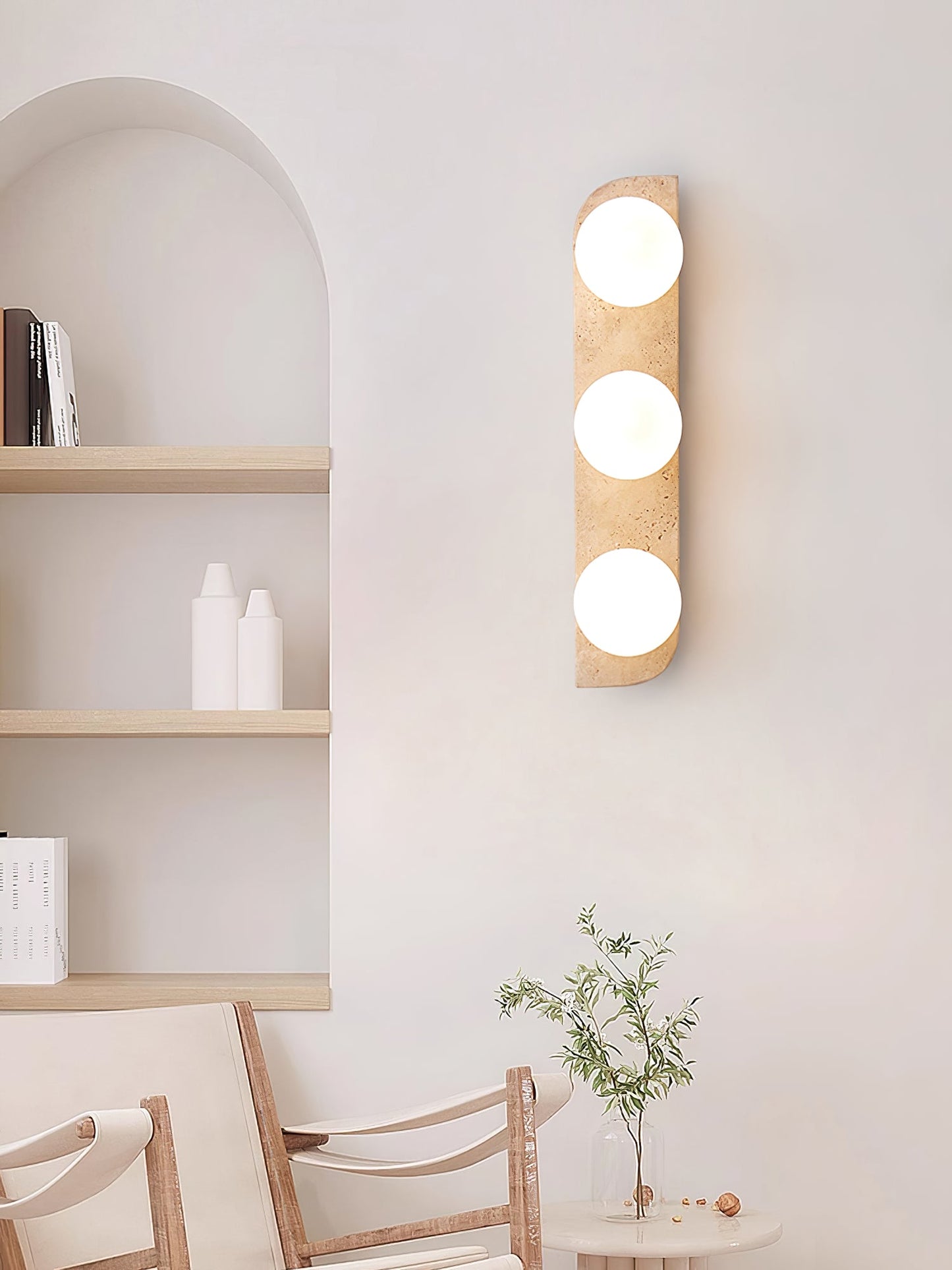 Elysian Travertine Wall Light - YIOSI