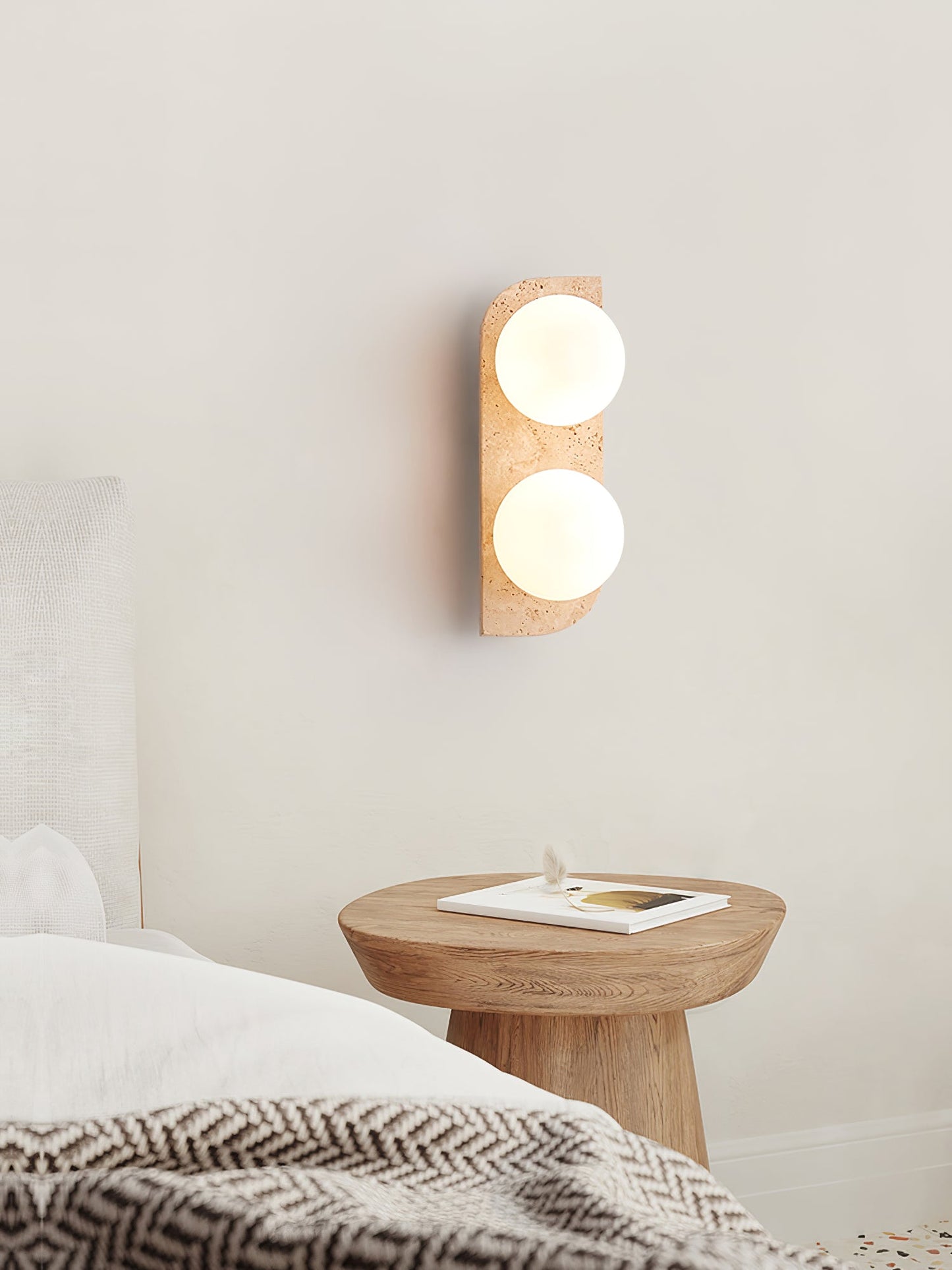 Elysian Travertine Wall Light - YIOSI