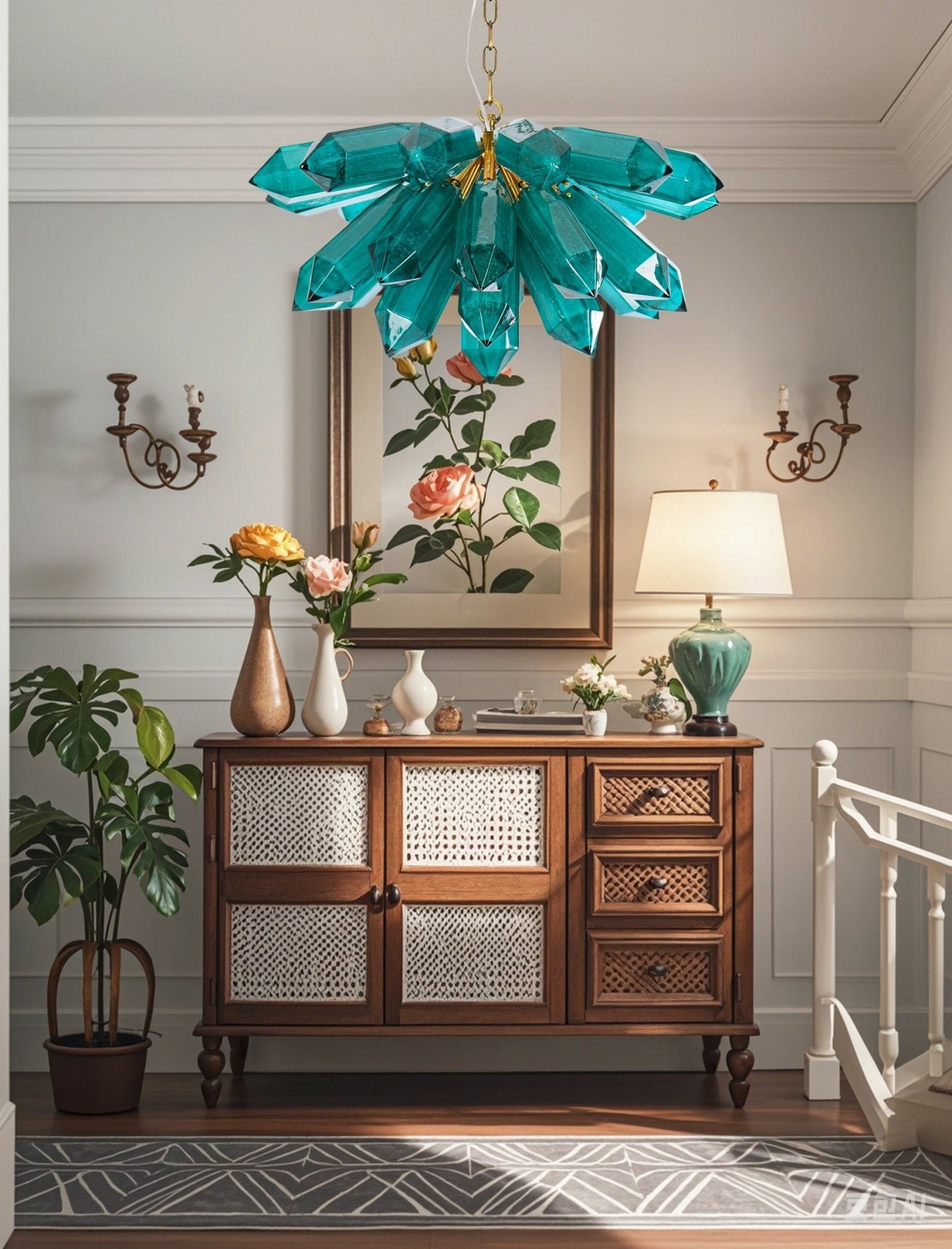 Emerald Crystal Chandelier - YIOSI