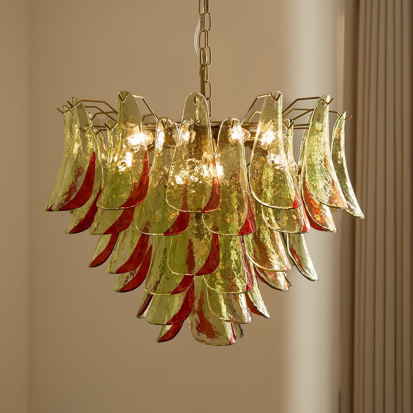 Emerald Flame Murano Glass Chandelier - YIOSI