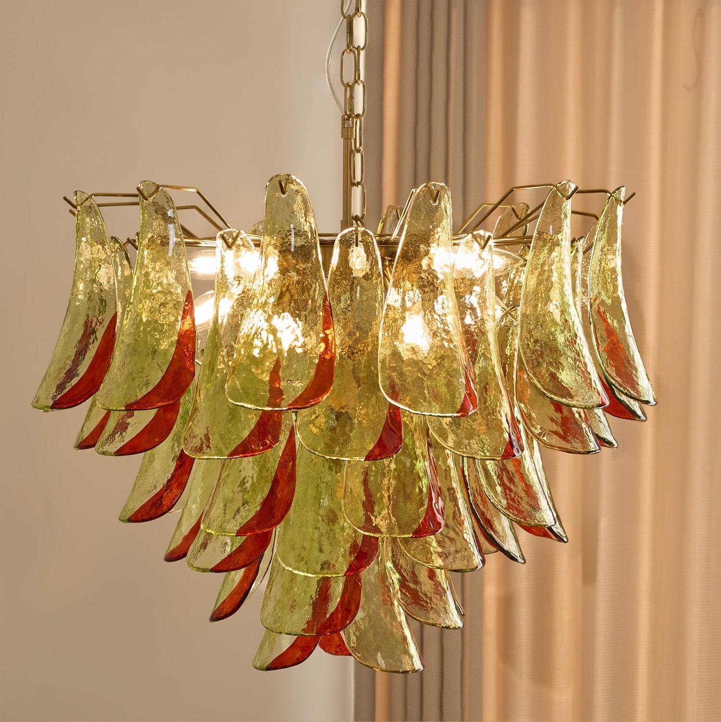 Emerald Flame Murano Glass Chandelier - YIOSI
