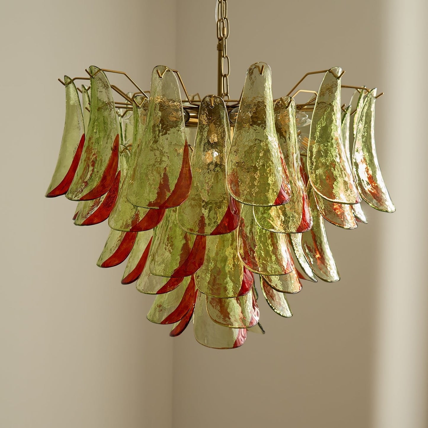 Emerald Flame Murano Glass Chandelier - YIOSI