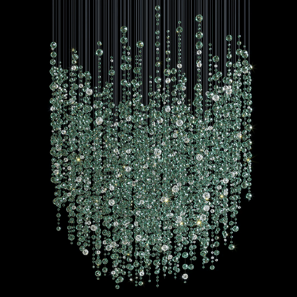 Emerald Rainfall Crystal Customize Chandelier - YIOSI