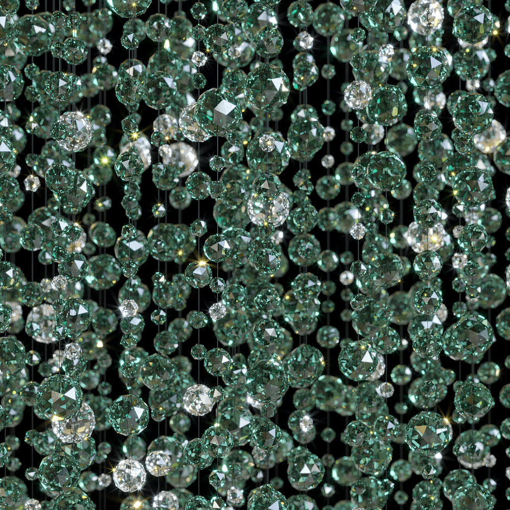 Emerald Rainfall Crystal Customize Chandelier - YIOSI