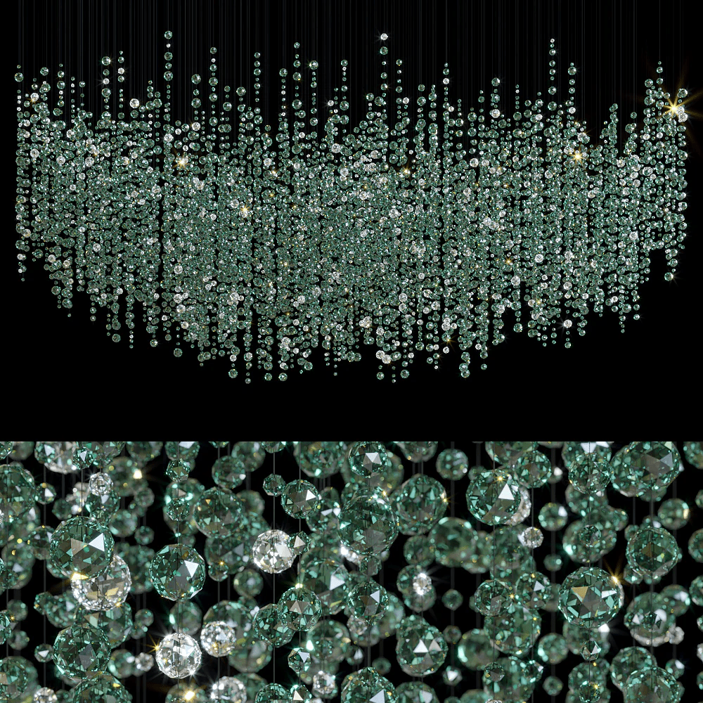 Emerald Rainfall Crystal Customize Chandelier - YIOSI