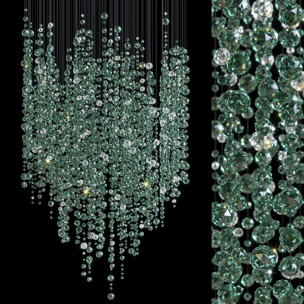 Emerald Rainfall Crystal Customize Chandelier - YIOSI