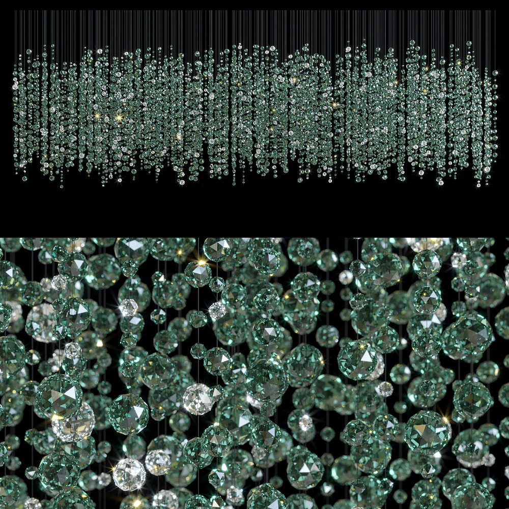 Emerald Rainfall Crystal Customize Chandelier - YIOSI