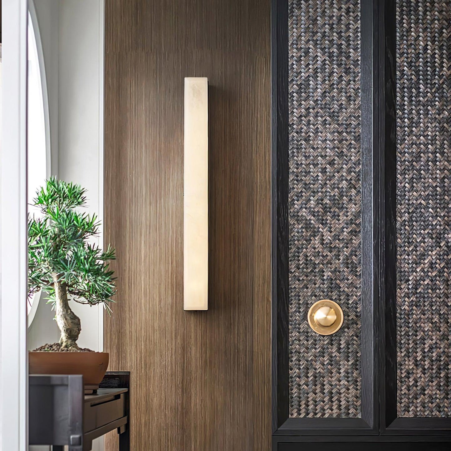 Emerson Marble Brass Wall Lamp – Adjustable Height LED Light